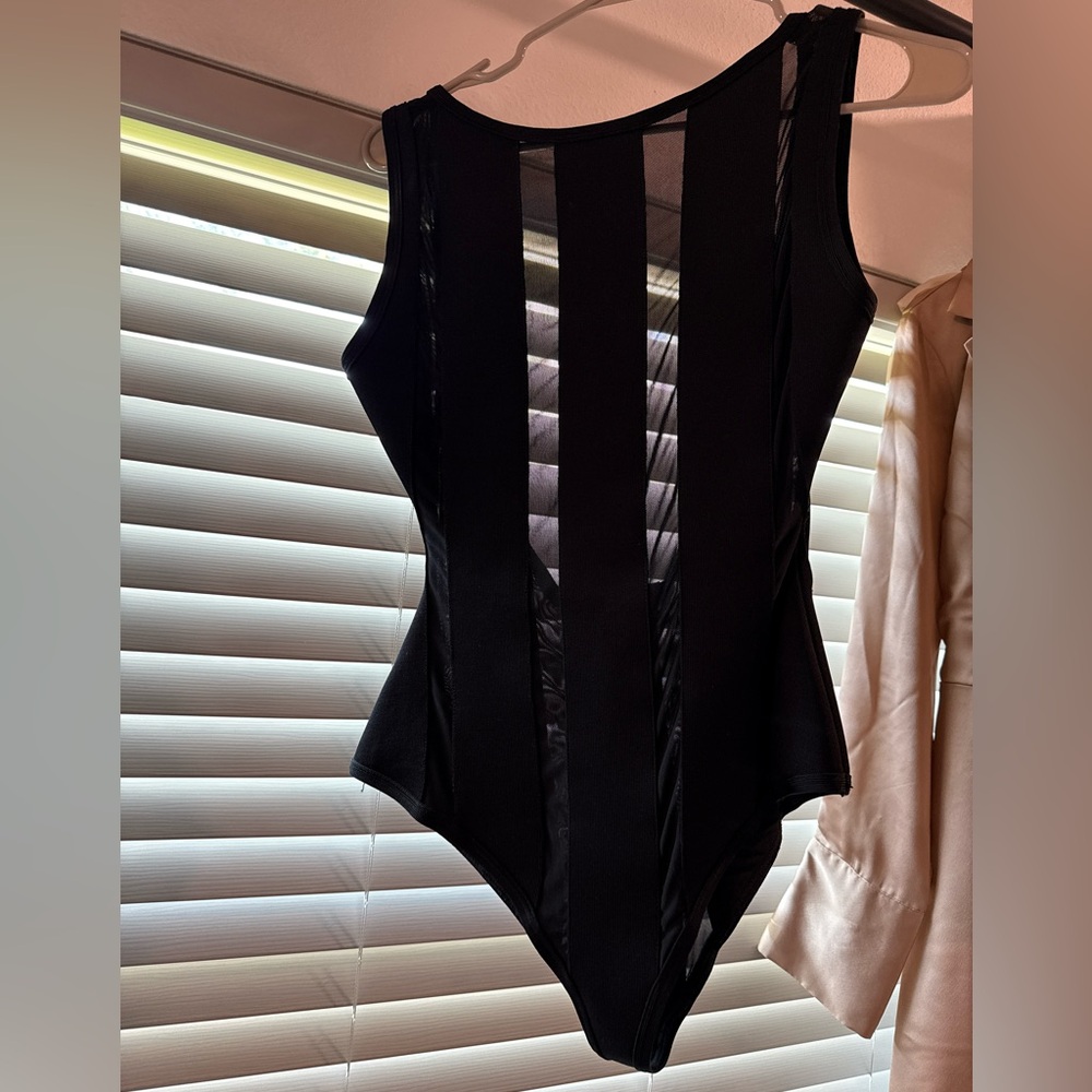 House of CB bodysuit with sheer cut outs